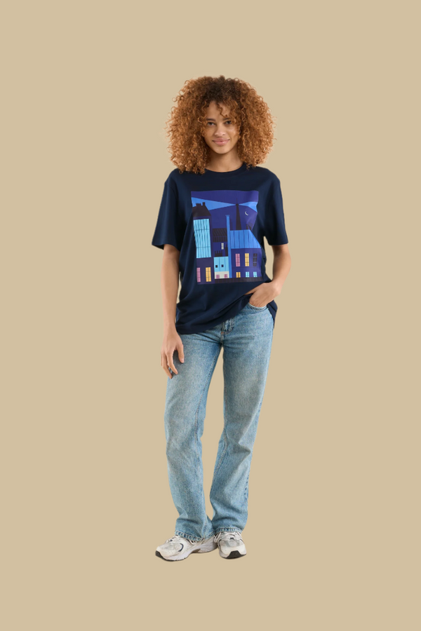 VUE SUR TOUR・T-shirt unisexe・Bleu marine