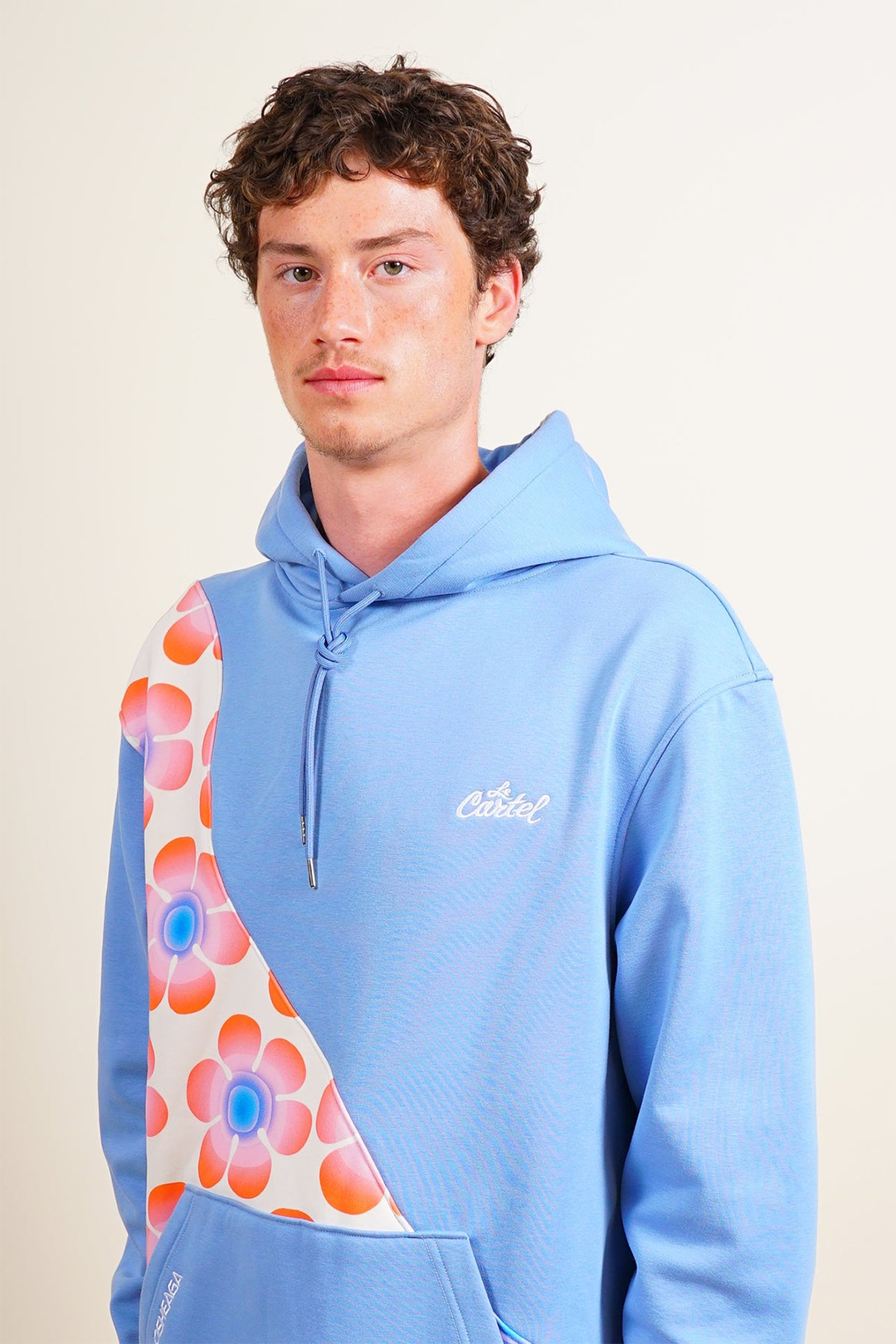 FLOWER POWER・Hoodie unisexe・Bleu poudre