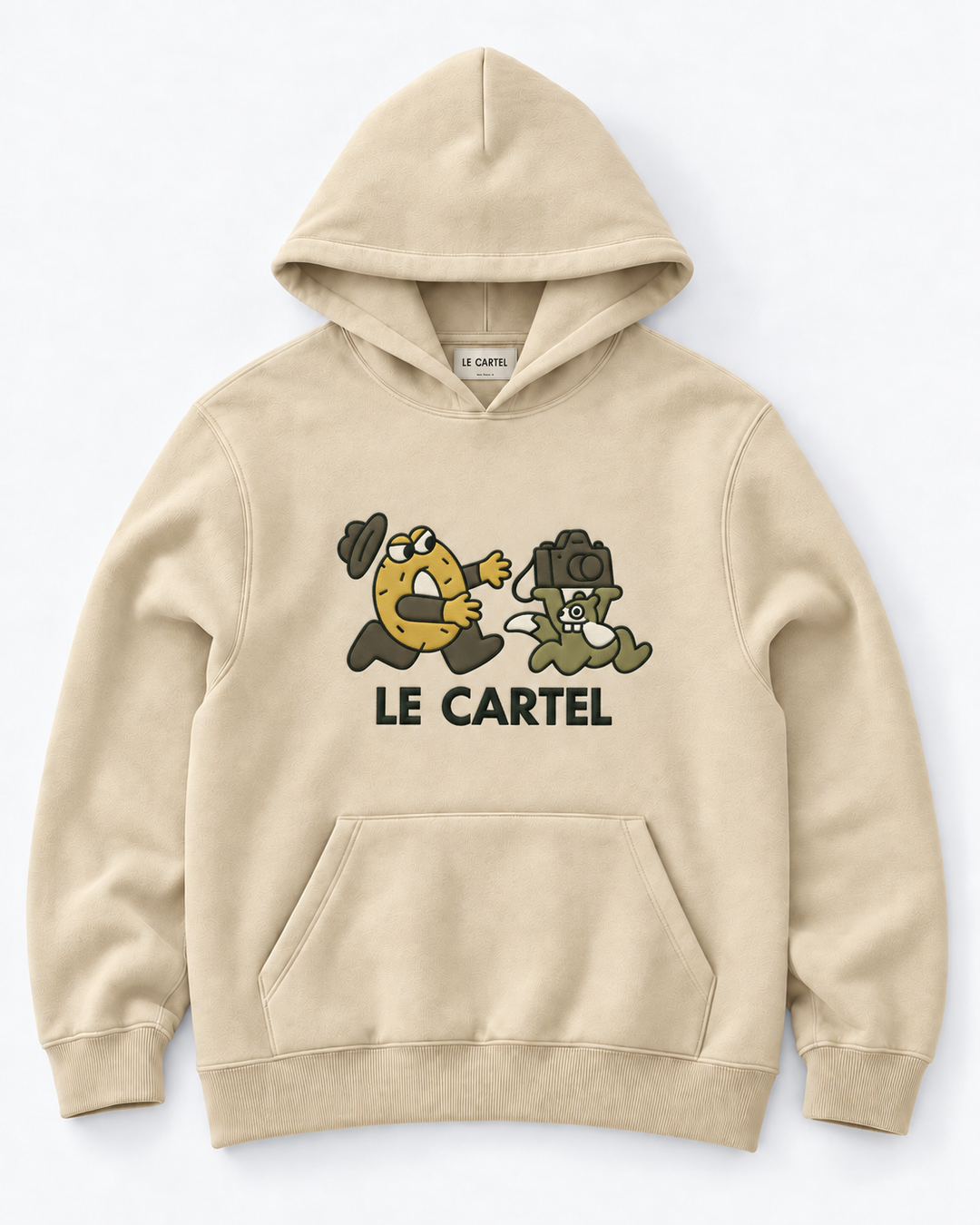ATTRAPE-MOI SI TU PEUX・Hoodie unisexe brodé・Crème