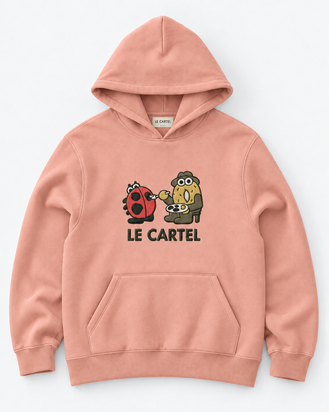 DESSINE-MOI UNE COCCINELLE・Embroidered unisex hoodie・Pink