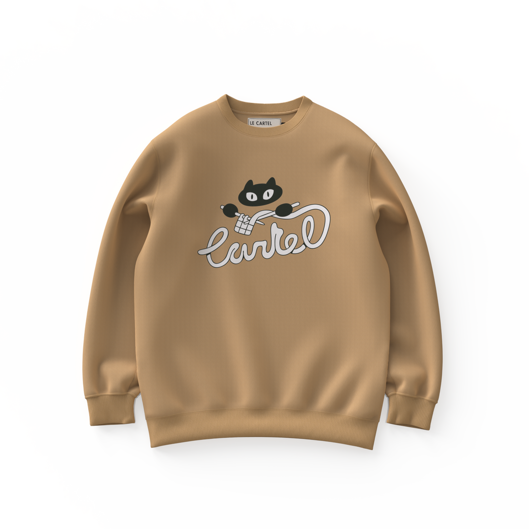 BOULE DE POIL・Crewneck unisexe・Beige