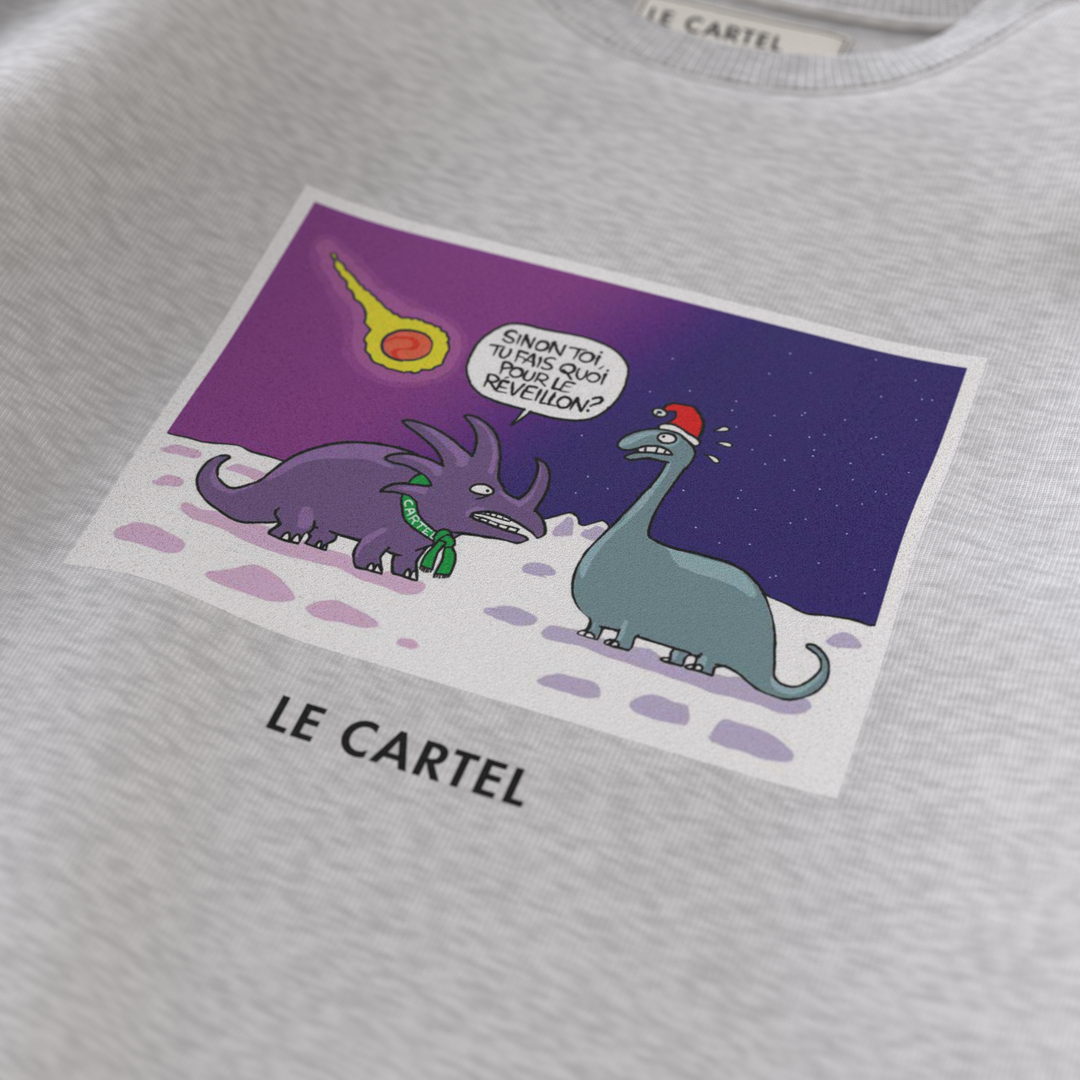 THE END・Crewneck unisexe・Gris chiné