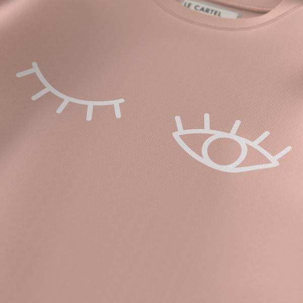 CLIN D’ŒIL・Crewneck unisexe・Rose poussière
