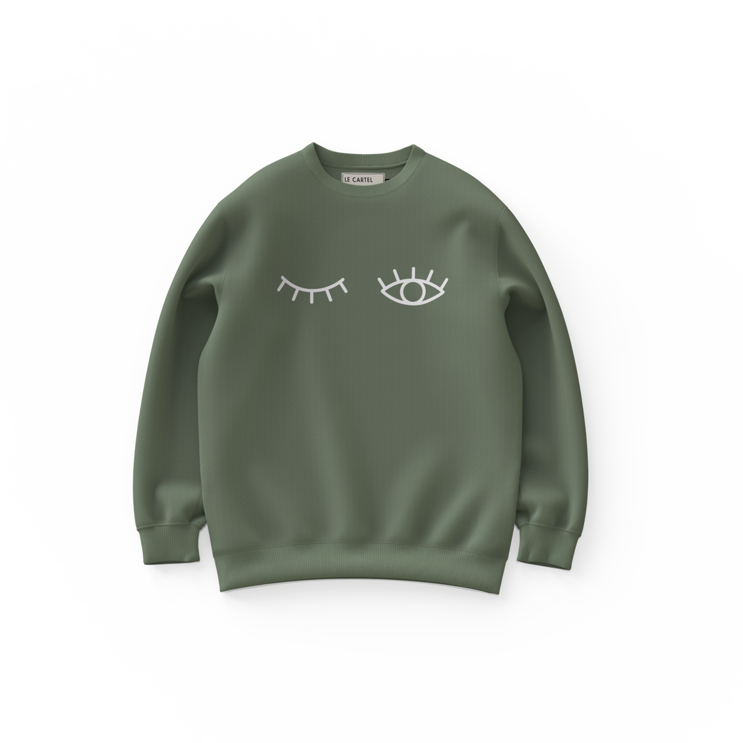 CLIN D’ŒIL・Crewneck unisexe・Vert sauge