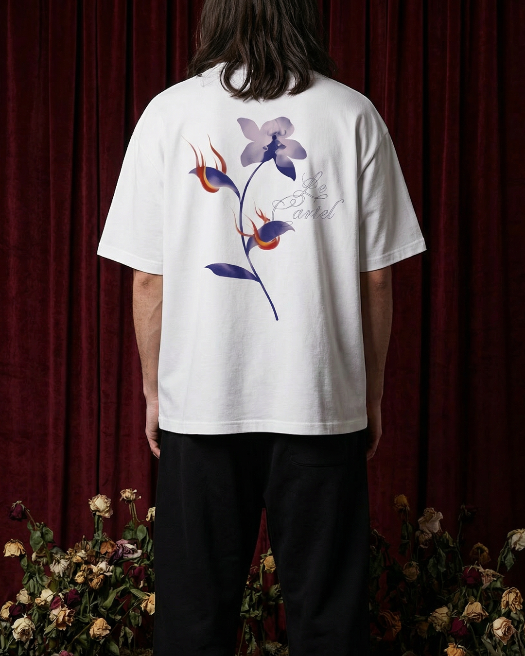 CONBUSTION LENTE・T-shirt oversized unisex・White
