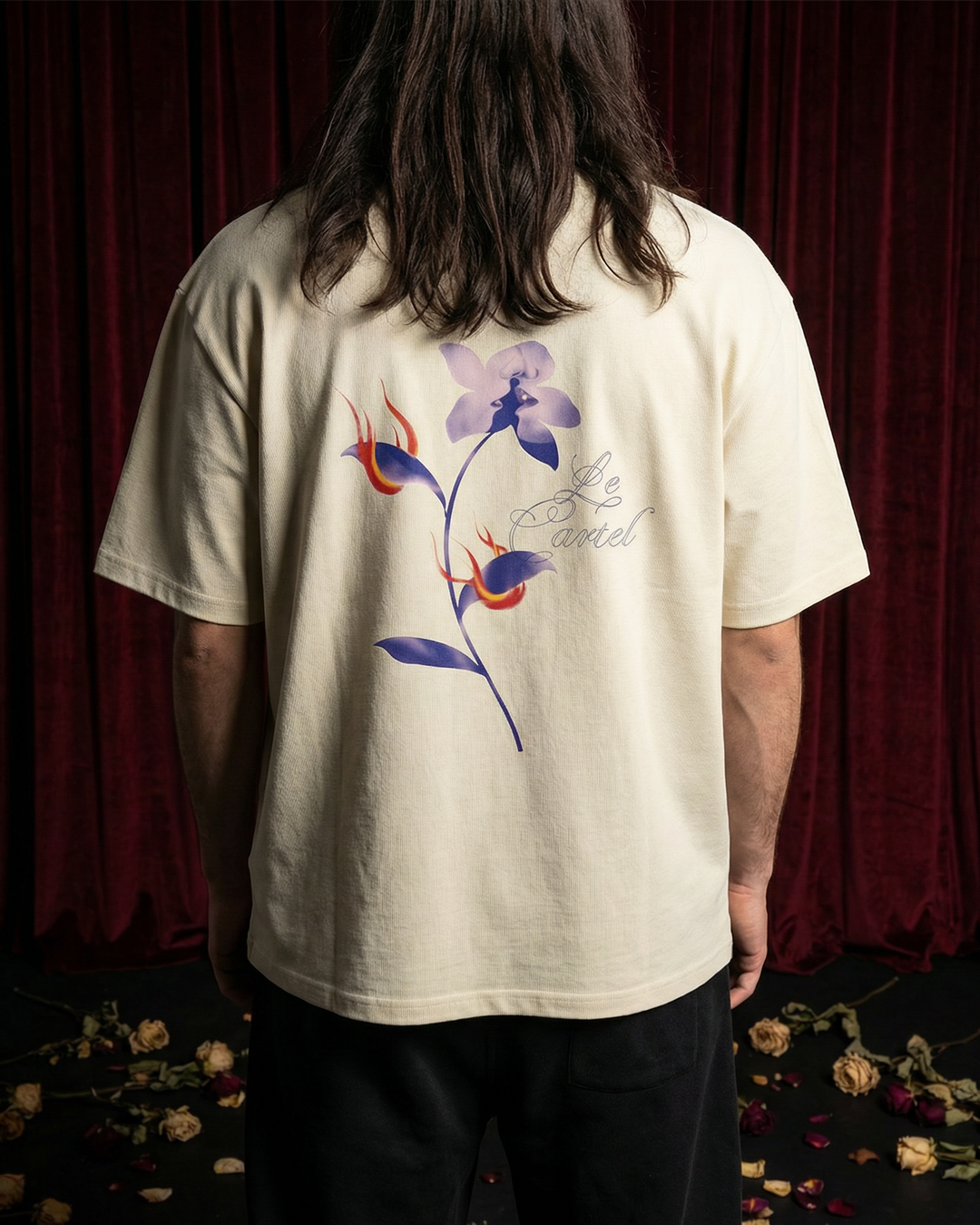 COMBUSTION LENTE・T-shirt oversized unisex・Cream