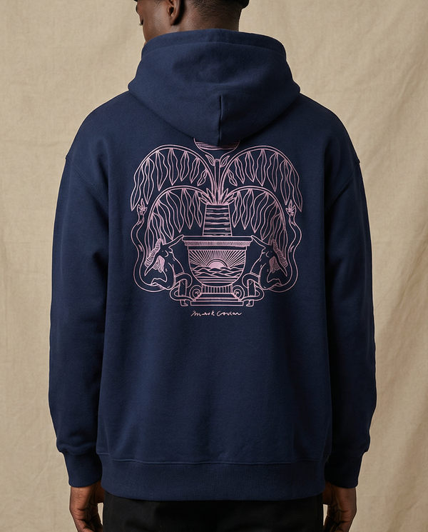 FONTAINE・Hoodie unisexe・Bleu marin