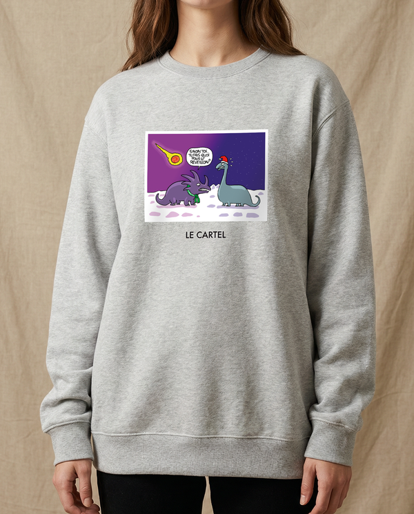 THE END・Crewneck unisexe・Gris chiné