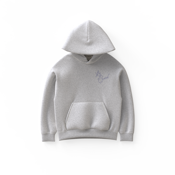 COMBUSTION LENTE・Hoodie ample unisexe・Gris chiné