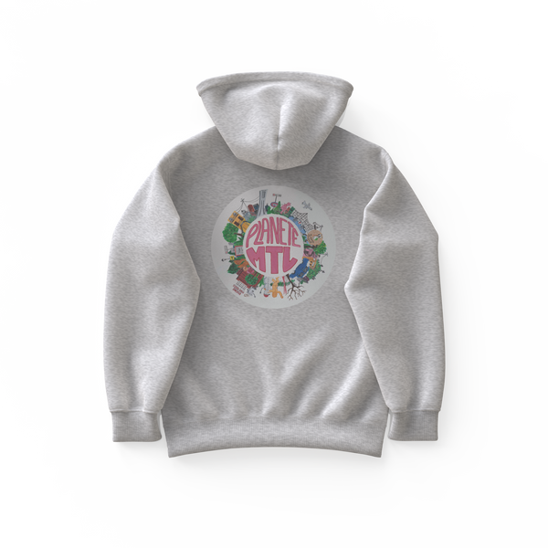 PLANÈTE MTL・Hoodie unisexe・Gris chiné