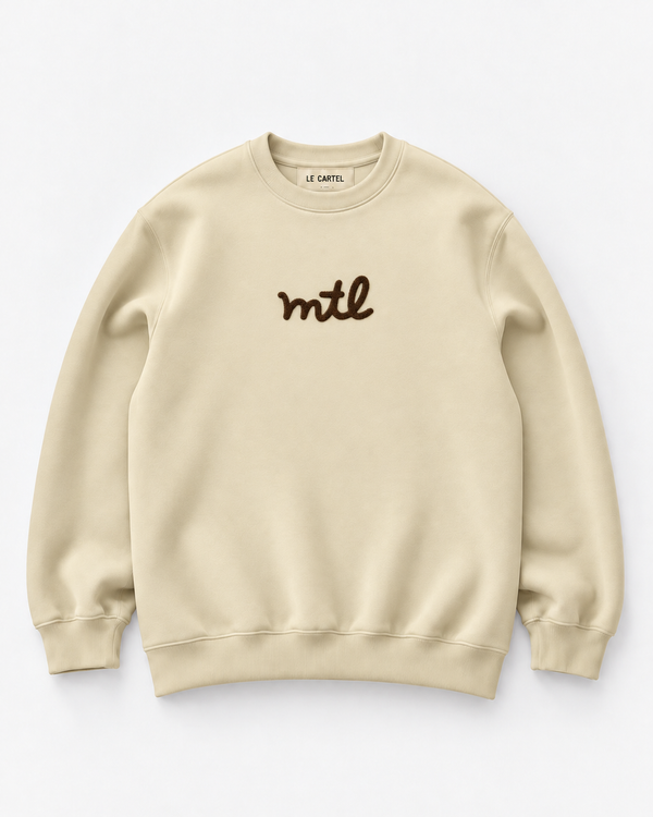 MTL・Unisex embroidered crewneck・Cream