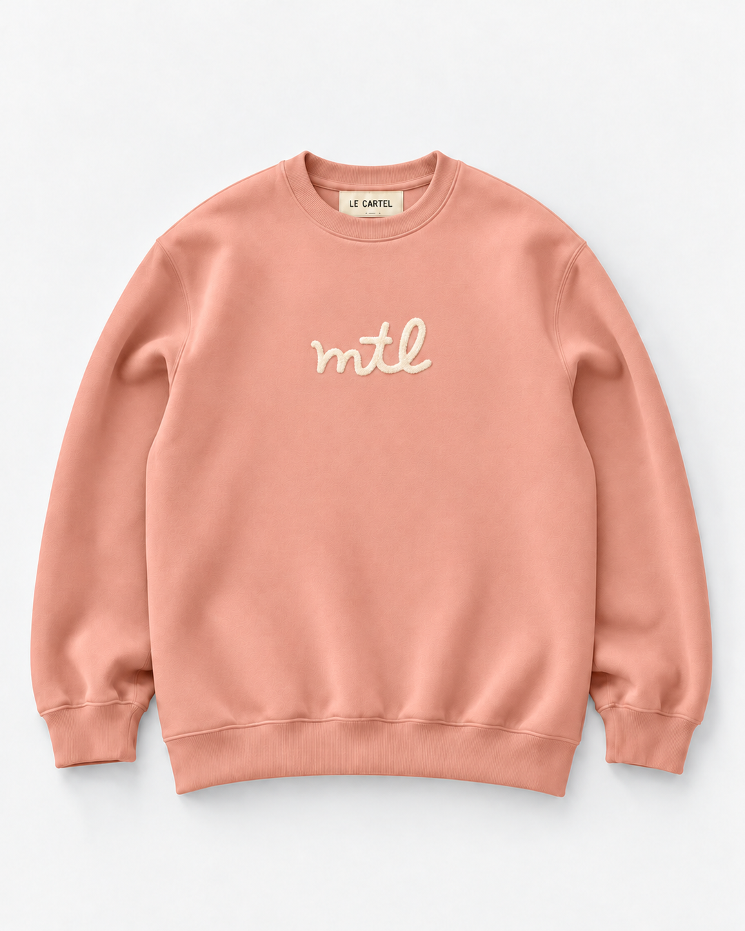 MTL・Crewneck unisexe brodé・Rose