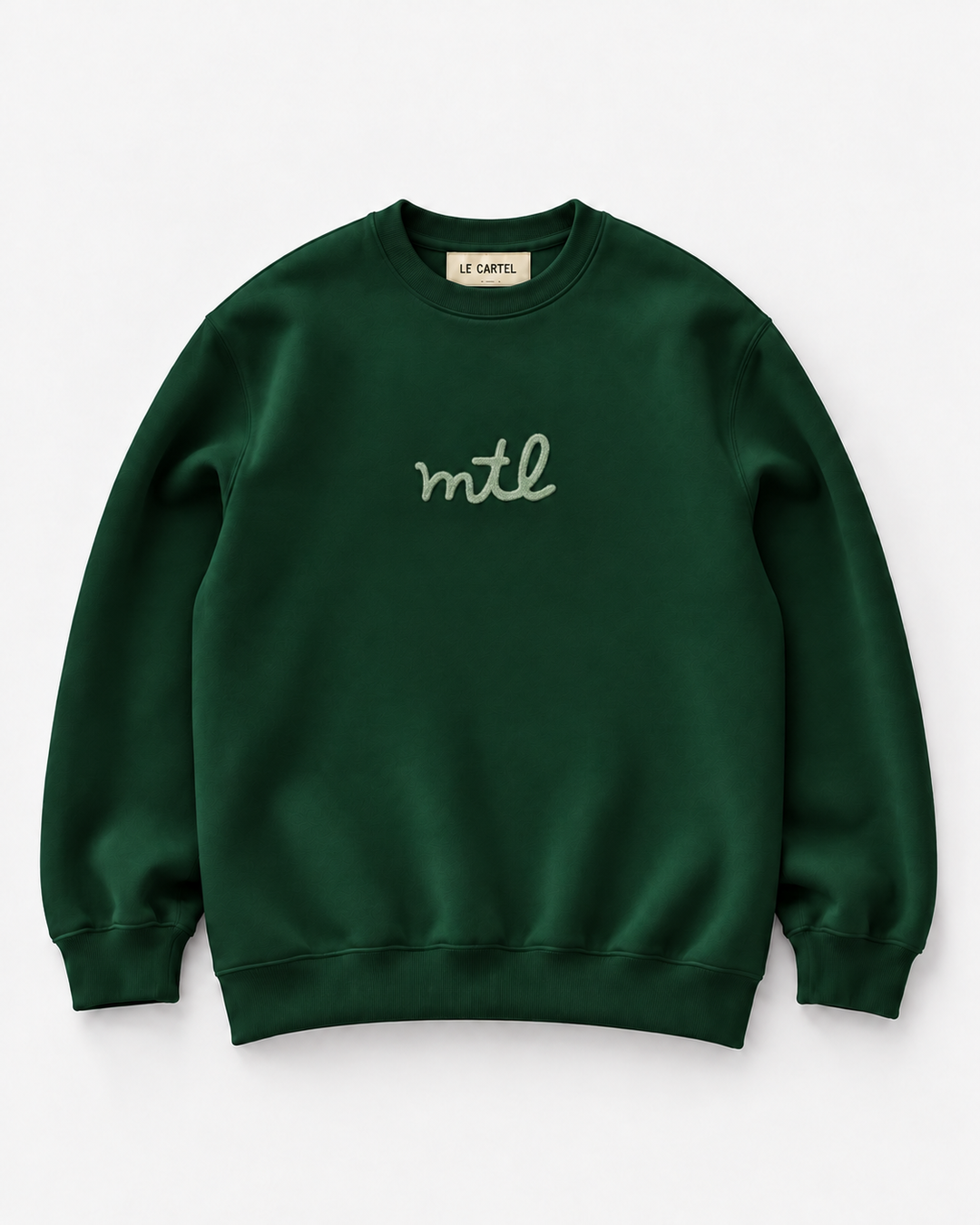 MTL・Crewneck unisexe brodé・Vert