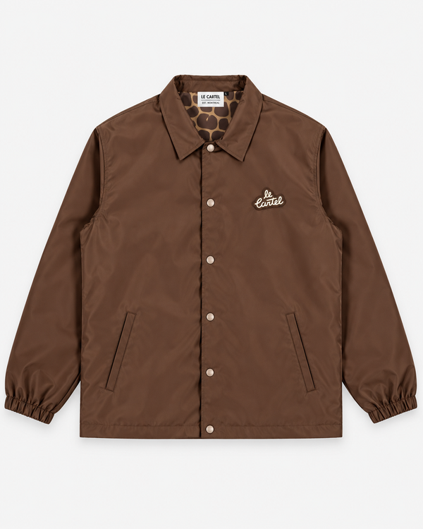 NID DE POULE・Coach Jacket imperméable・Chocolat