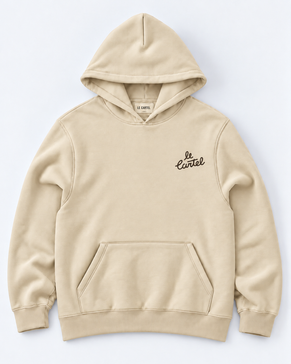 NEW OG・Unisex embroidered hoodie・Cream