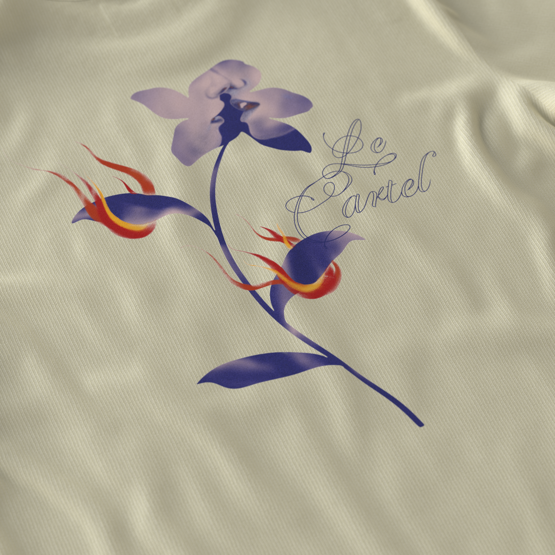 COMBUSTION LENTE・T-shirt oversized unisex・Cream