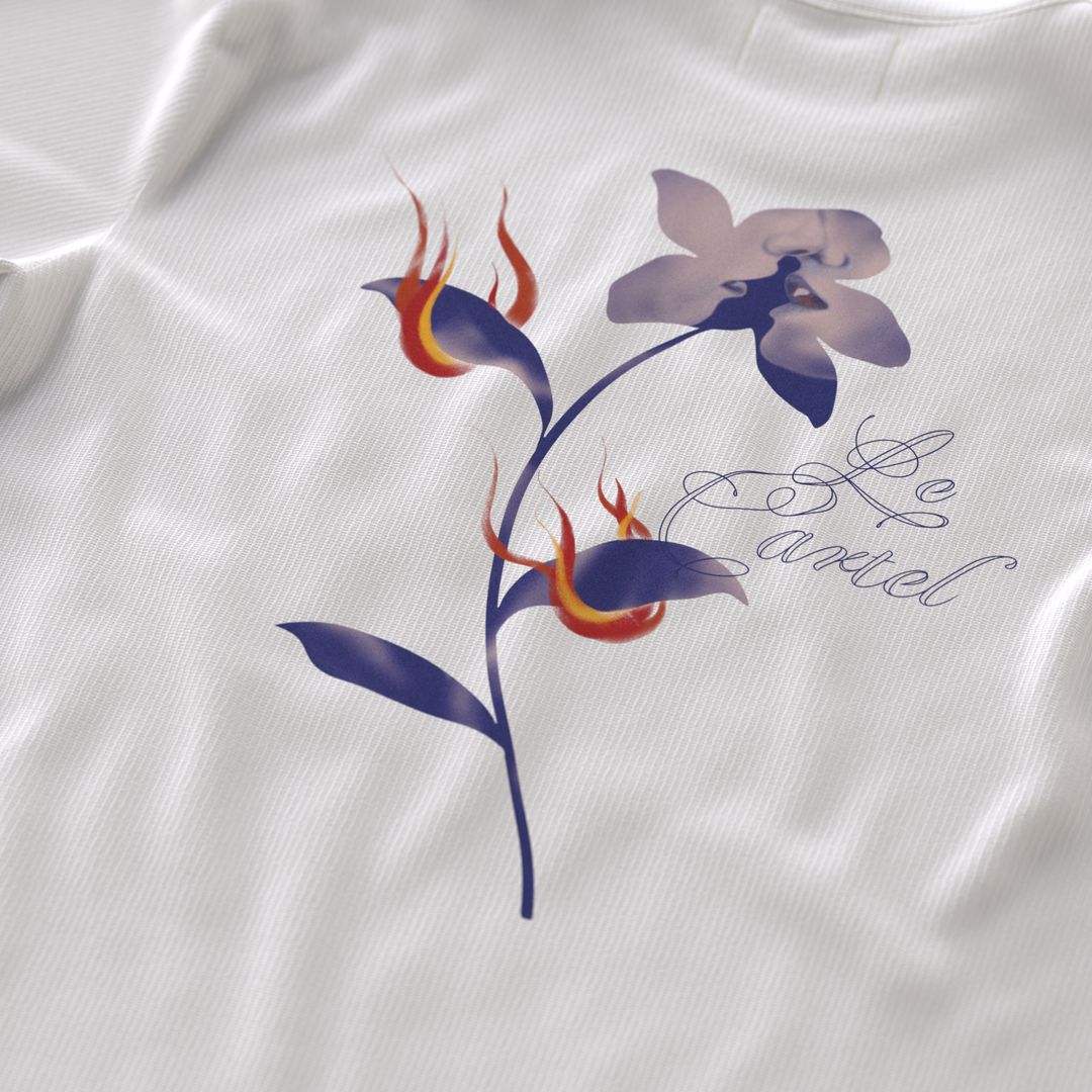 CONBUSTION LENTE・T-shirt oversized unisex・White