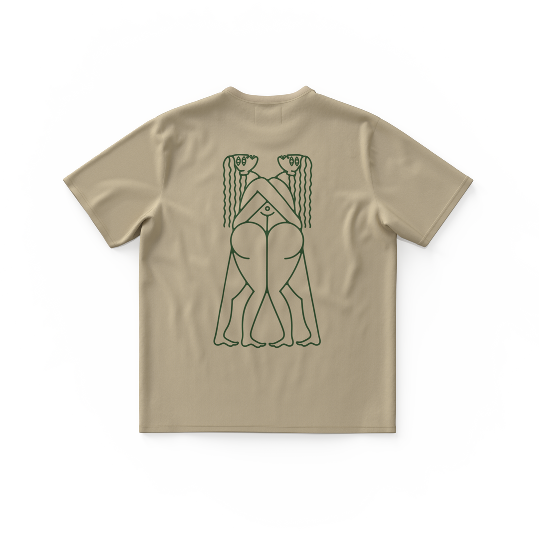 COLLÉ-SERRÉ・T-shirt unisexe・Sable