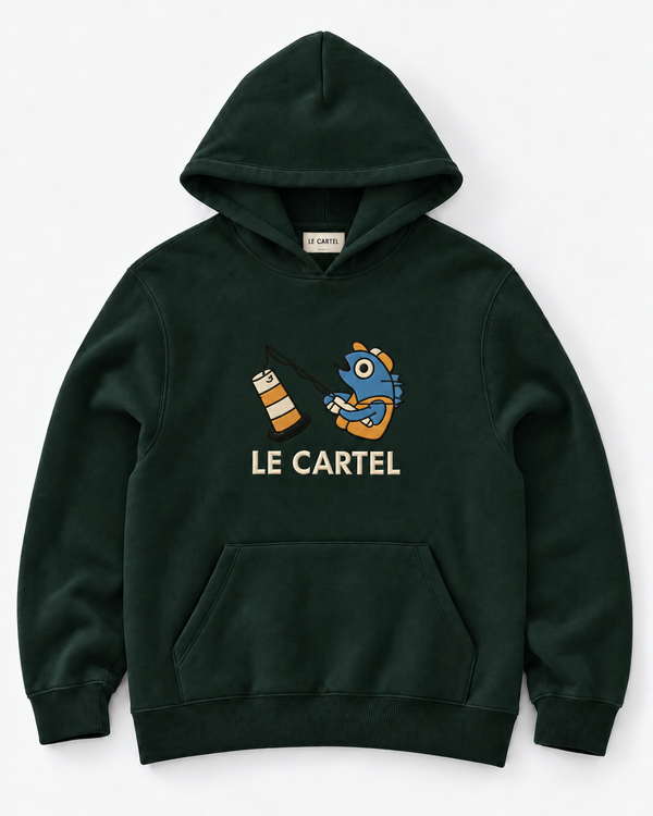MIRACULOUS CATCH・Embroidered unisex hoodie・Green