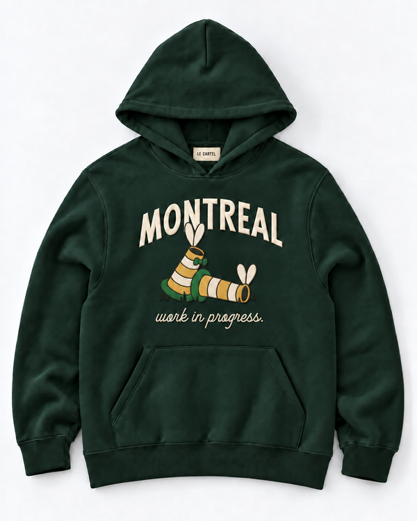WORK IN PROGRESS・Unisex embroidered hoodie・Green