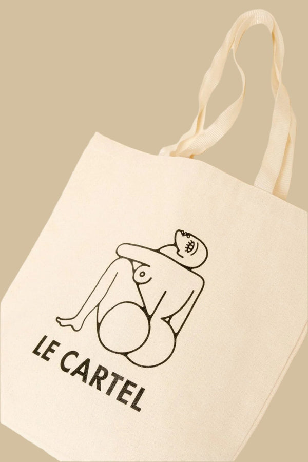 BOOTY CALL・Tote bag imprimé・Sable - Le Cartel