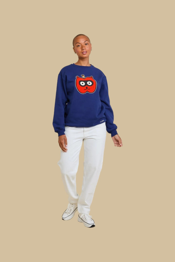 CHAT POMME・Crewneck unisexe・Bleu - Le Cartel