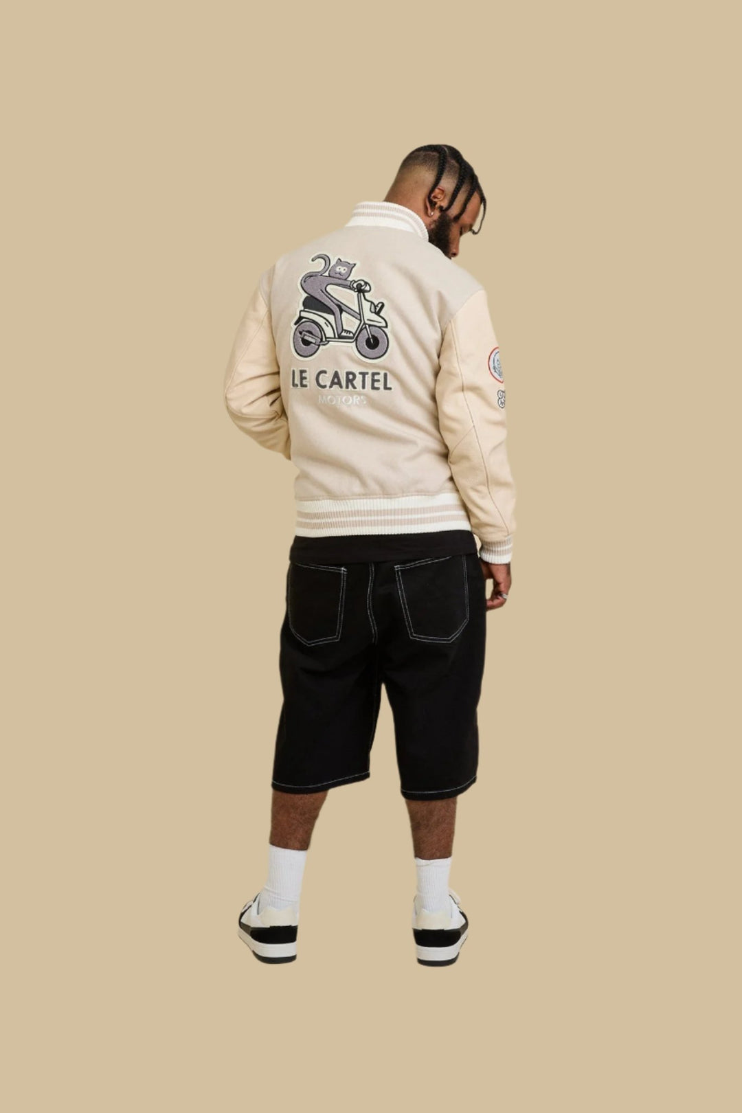 CHATCON・Veste varsity avec patchs・Sable - Le Cartel
