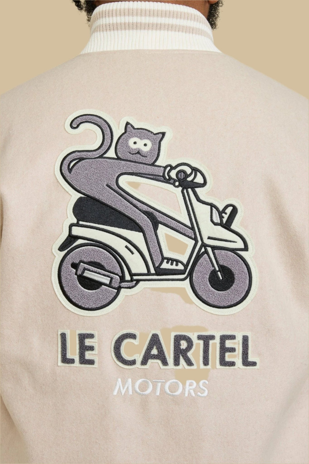 CHATCON・Veste varsity avec patchs・Sable - Le Cartel