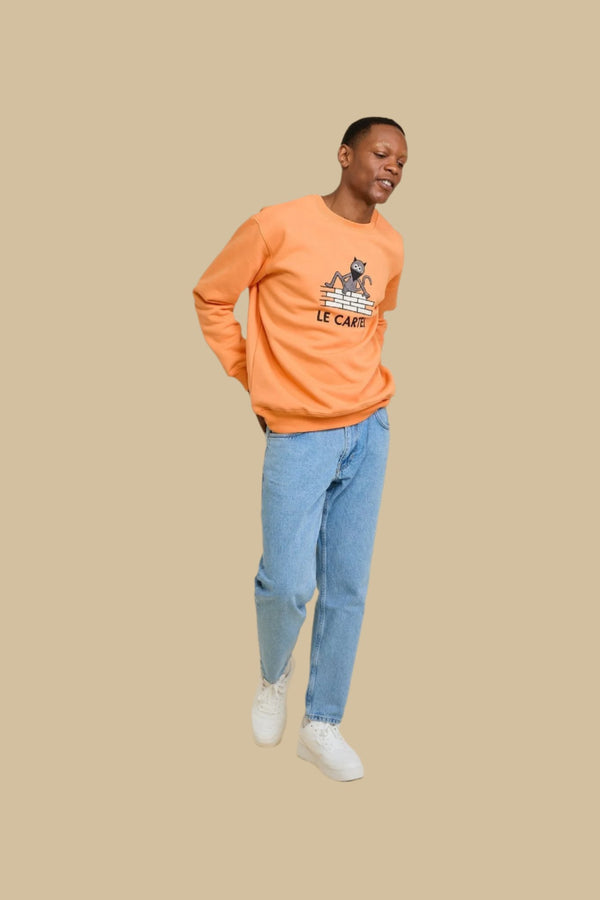 CHATCRIPANT・Crewneck unisexe・Orange - Le Cartel