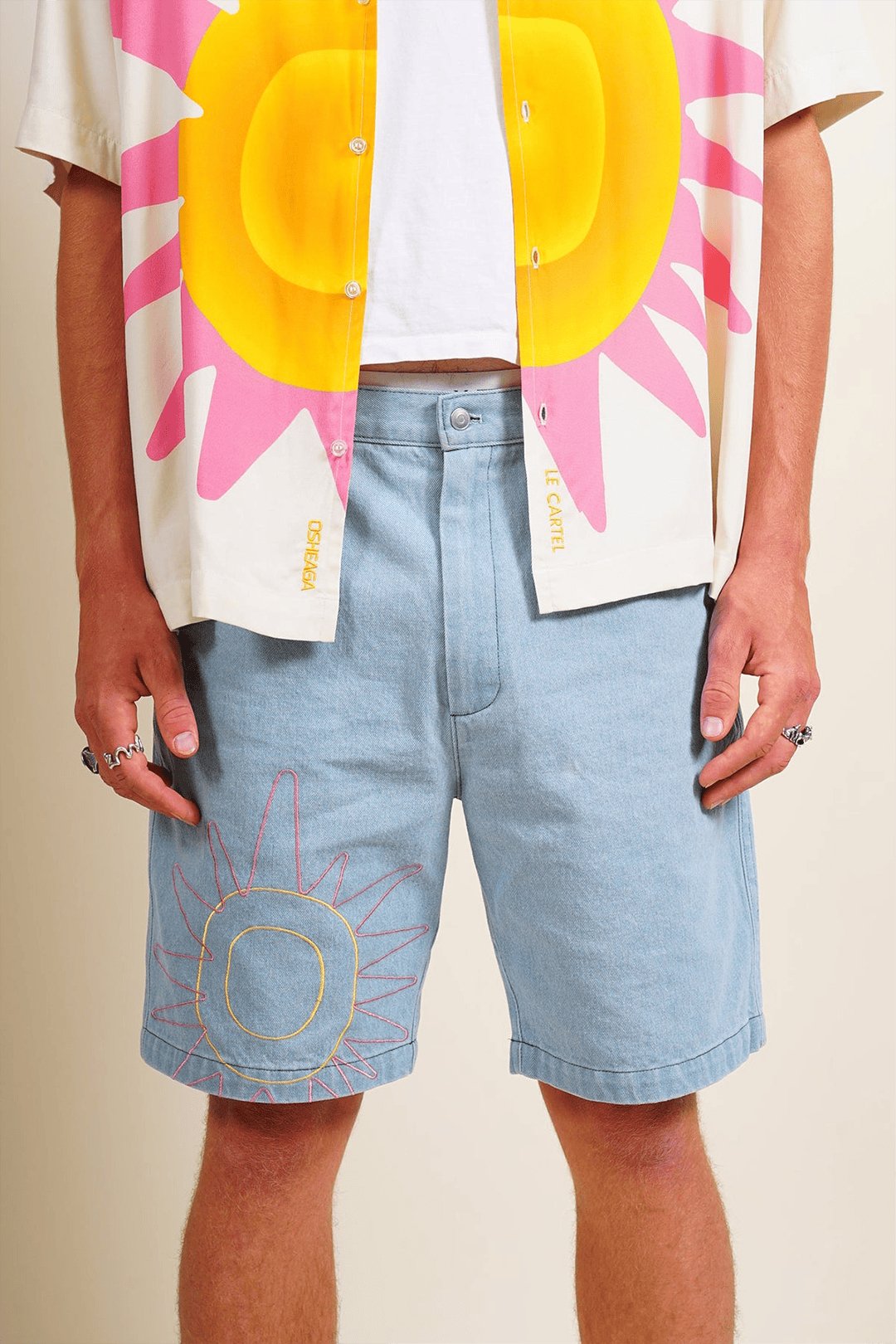 YÉYÉ・Short brodé・Denim - Le Cartel