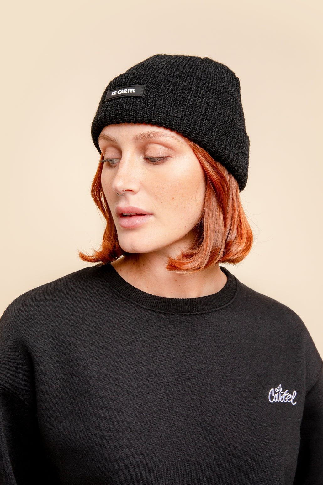CHUNKY・Tuque grosse maille・Noir - Le Cartel